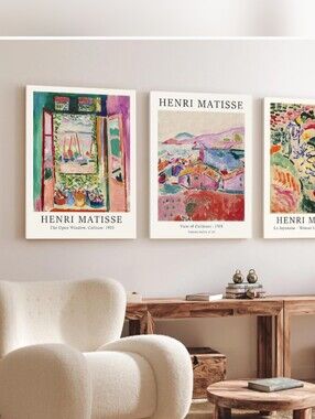Claude Monet & William Morris Art Prints - Green Botanical Set